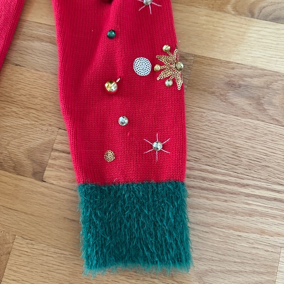 Holiday Time Oh What Fun Christmas Sweater Bells Sequins Size Large Womens - Picture 12 of 13